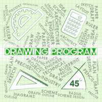 Drawing Program Represents Software Programs And Apps