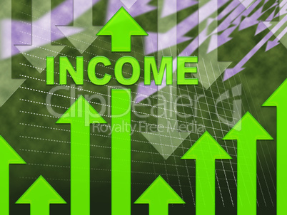 Income Graph Shows Incomes Revenue And Salaries