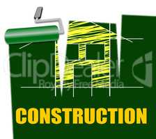 House Construction Indicates Real Estate And Building