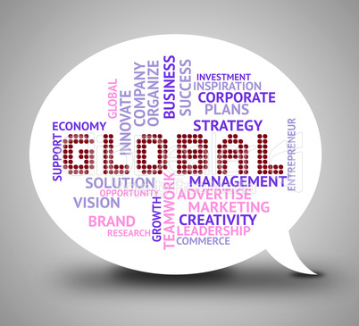 Global Bubble Means World Globalisation 3d Illustration