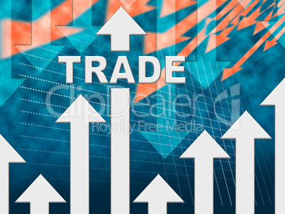 Trade Graph Means Selling Business And Ecommerce
