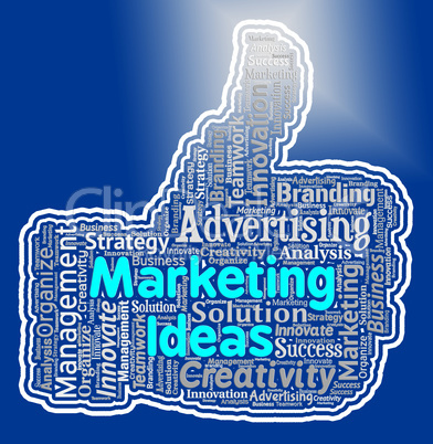 Marketing Ideas Thumb Means Promotion Plans And Ecommerce