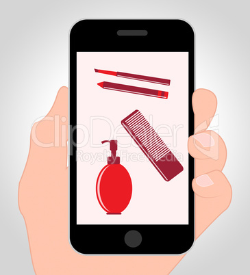 Makeup Online Shows Internet Cosmetics 3d Illustration