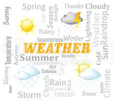 Weather Forecast Indicates Meteorological Conditions And Forecas