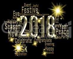 Twenty Eighteen Means 2018 Festive Happy New Year