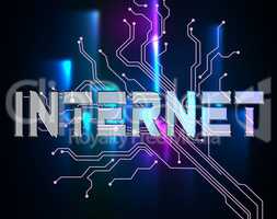 Internet Word Means Online Connection And Website