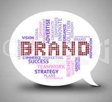 Brand Word Indicates Company Trademark 3d Illustration