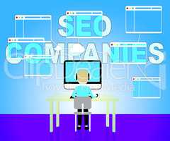 Seo Companies Means Search Engines 3d Illustration