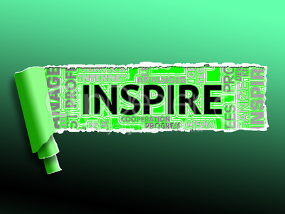 Inspiration Word Indicates Positive Motivate 3d Illustration