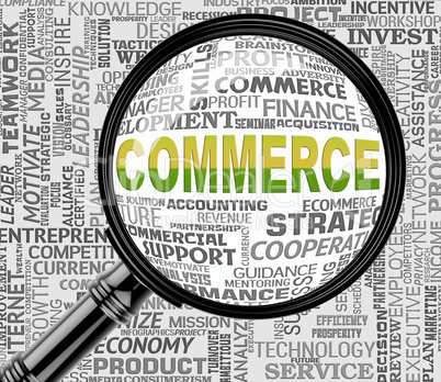 Commerce Magnifier Indicates Ecommerce Buy 3d Rendering