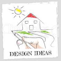 Design Ideas Means Plan Creativity And Innovation