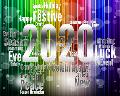 Two Thosand Twenty Indicates 2020 3d Illustration