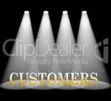 Customers Spotlight Represents Client Buyer 3d Rendering