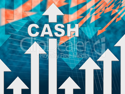 Cash Graph Means Wealth Prosperity And Earnings