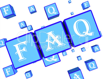 Faq Words Indicate Frequently Asked Questions 3d Rendering