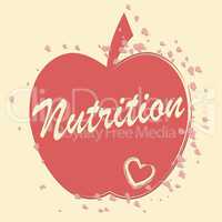 Nutrition Apple Means Food Nourishment And Nutriment