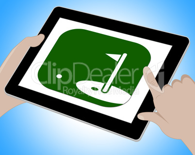Golf Online Shows Internet Golfer 3d Illustration