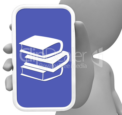 Books Online Represents Internet Schooling 3d Rendering