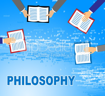 Philosophy Books Shows Thinking Thought And Reasoning