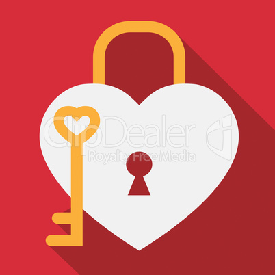 Hearts Lock Shows Valentines Day And Romance