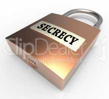 Secrecy Padlock Represents Classified Secret 3d Rendering
