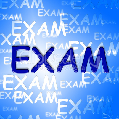 Exam Words Represents University Tests And Examination