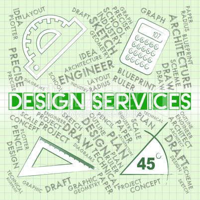 Design Services Shows Graphic Creation And Visualization