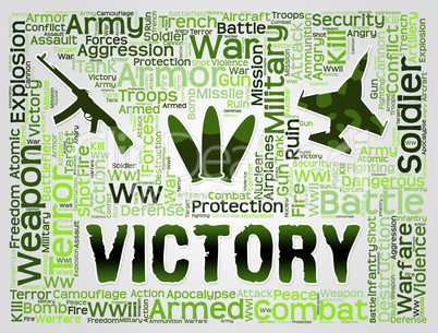 Victory Words Means Winning Battle And Victorious