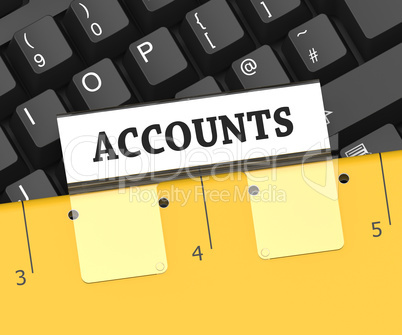 Accounts File Indicates Accountant Auditing 3d Rendering