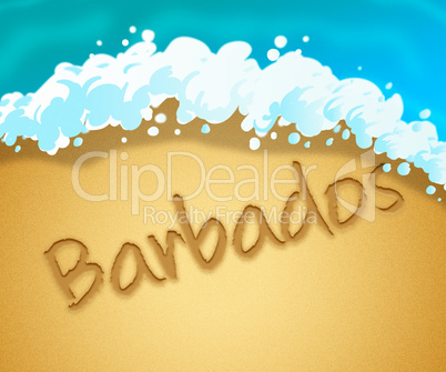 Barbados Holiday Shows Caribbean Vacation 3d Illustration