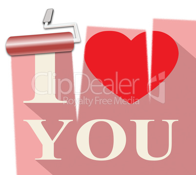 Love You Represents Dating Lovers 3d Illustration