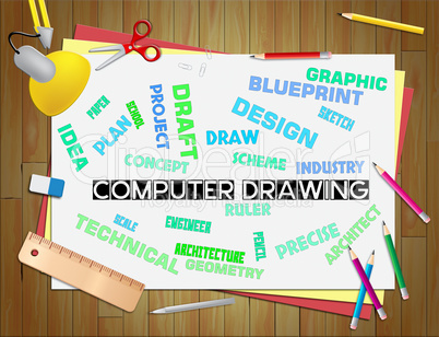 Computer Drawing Shows Sketching Design And Designer