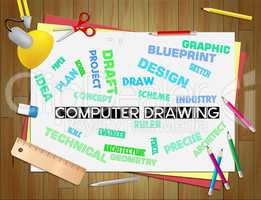 Computer Drawing Shows Sketching Design And Designer