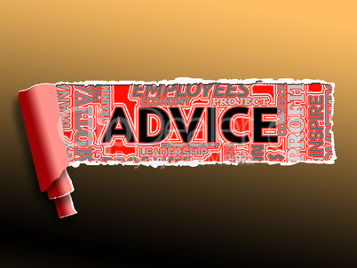 Advice Word Shows Assistance Support 3d Illustration