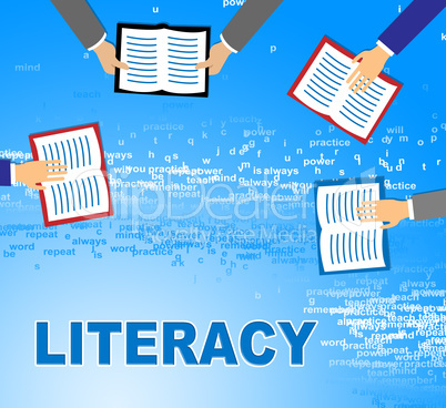 Literacy Books Shows Literature Reading And Ability