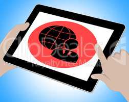 Business Globe Tablet Means Www Businesses 3d Illustration