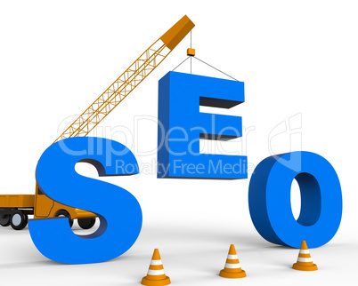 Build Seo Means Search Engine 3d Rendering