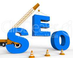 Build Seo Means Search Engine 3d Rendering