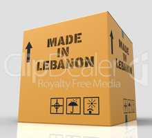 Made In Lebanon Represents Lebanese Republic 3d Rendering