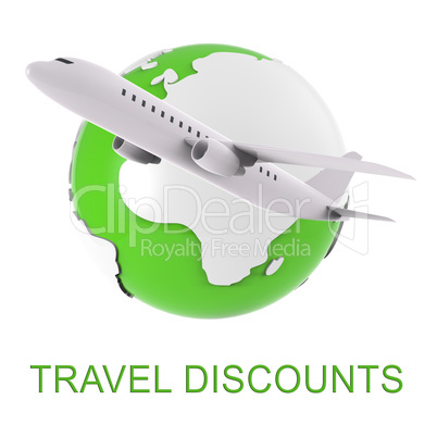 Travel Discounts Indicates Journey Reduction 3d Rendering