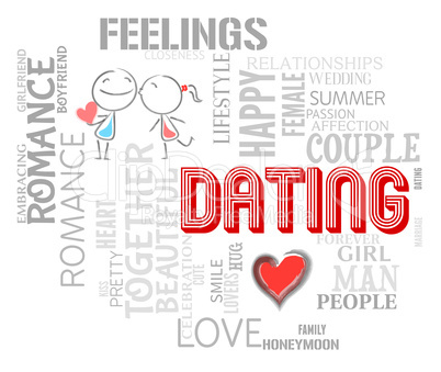 Dating Word Shows Find Love And Romance