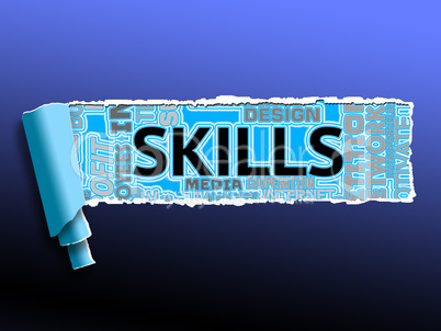 Skills Word Represents Skilled Expertise And Competent