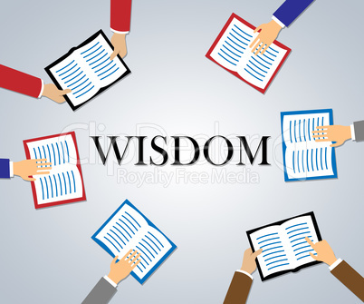 Wisdom Books Shows Education Fiction And Academic