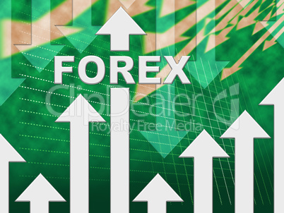 Forex Graph Means Foreign Currency And Exchange