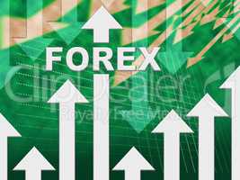 Forex Graph Means Foreign Currency And Exchange