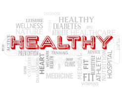 Healthy Words Shows Fitness Healthcare And Wellness