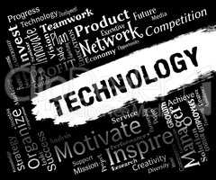 Technology Words Represents Electronics Digital And Hi Tech