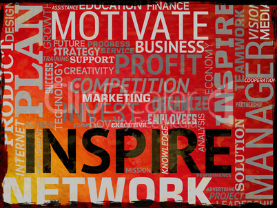 Inspire Words Indicates Inspiration Action And Motivate