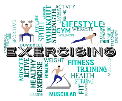 Fitness Exercising Means Working Out And Training