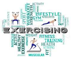 Fitness Exercising Means Working Out And Training